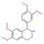 Isoquinoline, 1-(3,4-dimethoxyphenyl)-1,2,3,4-tetrahydro-6,7-dimethoxy-