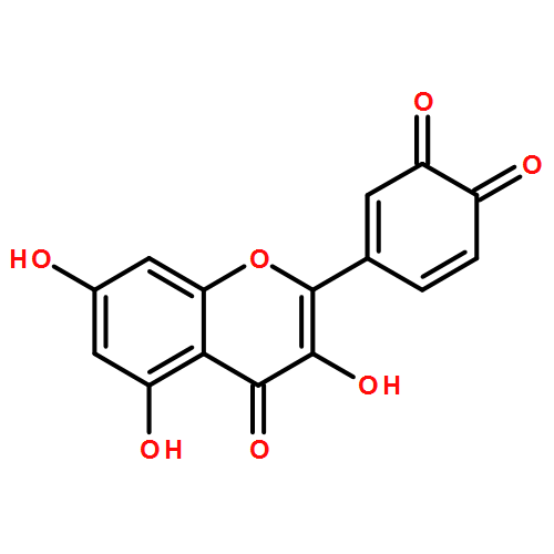 3,5-Cyclohexadiene-1,2-dione, 4-(3,5,7-trihydroxy-4-oxo-4H-1-benzopyran-2-yl)-