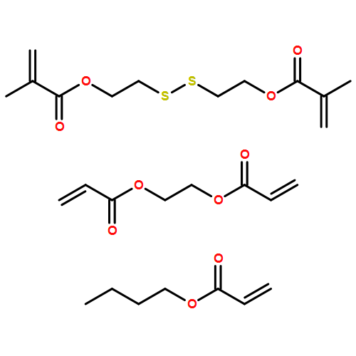 2-Propenoic acid, 2-methyl-, 1,1'-(dithiodi-2,1-ethanediyl) ester, polymer with butyl 2-propenoate and 1,1'-(1,2-ethanediyl) di-2-propenoate
