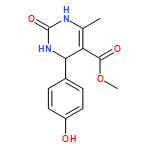 5-Pyrimidinecarboxylic acid, 1,2,3,4-tetrahydro-4-(4-hydroxyphenyl)-6-methyl-2-oxo-, methyl ester