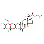 Cholest-7-en-6-one, 3-(β-D-glucopyranosyloxy)-2,14,20,22-tetrahydroxy-, (2β,3β,5β,22R)-