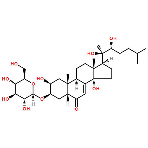 Cholest-7-en-6-one, 3-(β-D-glucopyranosyloxy)-2,14,20,22-tetrahydroxy-, (2β,3β,5β,22R)-