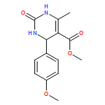 5-Pyrimidinecarboxylic acid, 1,2,3,4-tetrahydro-4-(4-methoxyphenyl)-6-methyl-2-oxo-, methyl ester