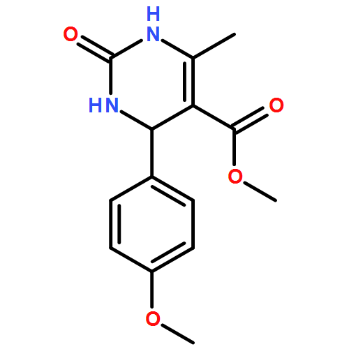 5-Pyrimidinecarboxylic acid, 1,2,3,4-tetrahydro-4-(4-methoxyphenyl)-6-methyl-2-oxo-, methyl ester