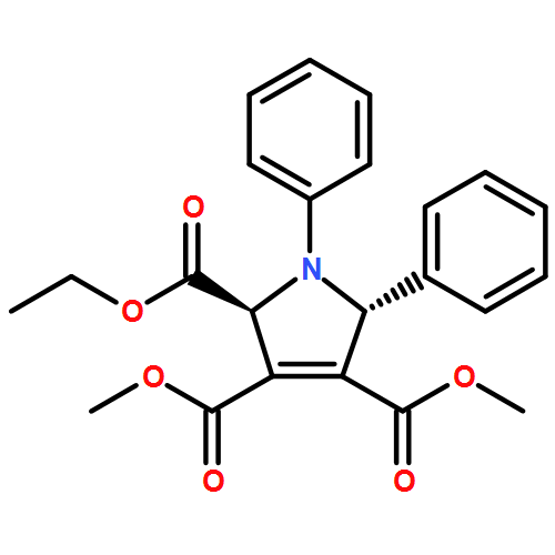 1H-Pyrrole-2,3,4-tricarboxylic acid, 2,5-dihydro-1,5-diphenyl-, 2-ethyl 3,4-dimethyl ester, (2R,5S)-rel-