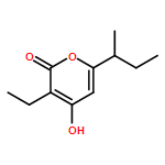 2H-Pyran-2-one, 3-ethyl-4-hydroxy-6-(1-methylpropyl)-