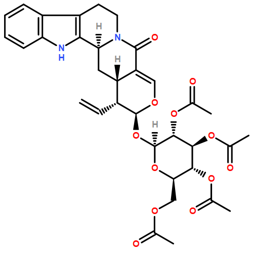 Oxayohimban-21-one, 19,20-didehydro-16-ethenyl-17-[(2,3,4,6-tetra-O-acetyl-β-D-glucopyranosyl)oxy]-, (15β,16α,17β)-