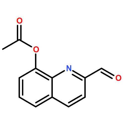 2-Quinolinecarboxaldehyde, 8-(acetyloxy)-