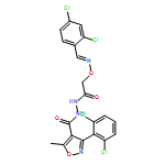 4-Isoxazolecarboxylic acid, 3-(2,6-dichlorophenyl)-5-methyl-, 2-[2-[[[(2,4-dichlorophenyl)methylene]amino]oxy]acetyl]hydrazide