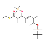 4-Octenethioic acid, 7-[[(1,1-dimethylethyl)dimethylsilyl]oxy]-2,4,6-trimethyl-3-[(trimethylsilyl)oxy]-, S-ethyl ester, (2R,3R,4E,6S,7R)-