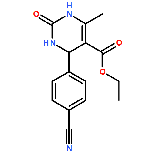 5-Pyrimidinecarboxylic acid, 4-(4-cyanophenyl)-1,2,3,4-tetrahydro-6-methyl-2-oxo-, ethyl ester