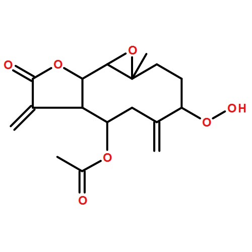 Oxireno[9,10]cyclodeca[1,2-b]furan-9(1aH)-one, 7-(acetyloxy)decahydro-4-hydroperoxy-1a-methyl-5,8-bis(methylene)-, (1aR,4R,7R,7aR,10aS,10bR)-