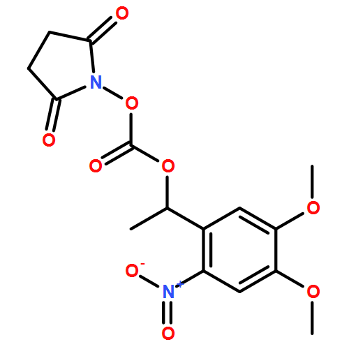 2,5-Pyrrolidinedione, 1-[[[1-(4,5-dimethoxy-2-nitrophenyl)ethoxy]carbonyl]oxy]- (9CI)