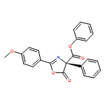 4-Oxazolecarboxylic acid, 4,5-dihydro-2-(4-methoxyphenyl)-5-oxo-4-phenyl-, phenyl ester, (4R)-