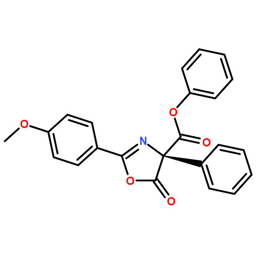 4-Oxazolecarboxylic acid, 4,5-dihydro-2-(4-methoxyphenyl)-5-oxo-4-phenyl-, phenyl ester, (4R)-