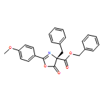 4-Oxazolecarboxylic acid, 4,5-dihydro-2-(4-methoxyphenyl)-5-oxo-4-(phenylmethyl)-, phenylmethyl ester, (4R)-