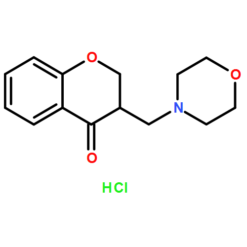 4H-1-Benzopyran-4-one, 2,3-dihydro-3-(4-morpholinylmethyl)-, hydrochloride (1:1)