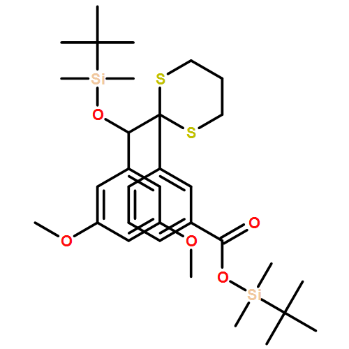 Benzoic acid, 3-[2-[(3,5-dimethoxyphenyl)[[(1,1-dimethylethyl)dimethylsilyl]oxy]methyl]-1,3-dithian-2-yl]-, (1,1-dimethylethyl)dimethylsilyl ester