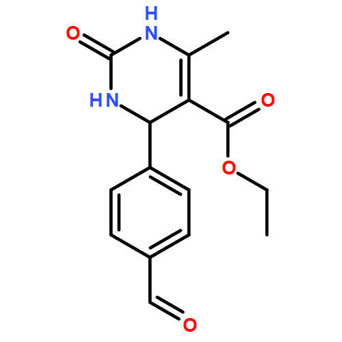 5-Pyrimidinecarboxylic acid, 4-(4-formylphenyl)-1,2,3,4-tetrahydro-6-methyl-2-oxo-, ethyl ester