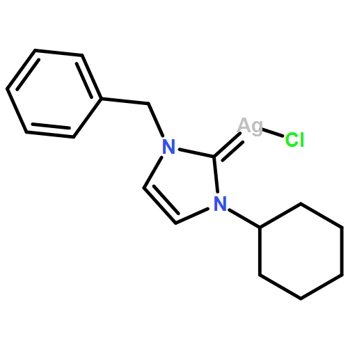 Silver, chloro[1-cyclohexyl-1,3-dihydro-3-(phenylmethyl)-2H-imidazol-2-ylidene]-