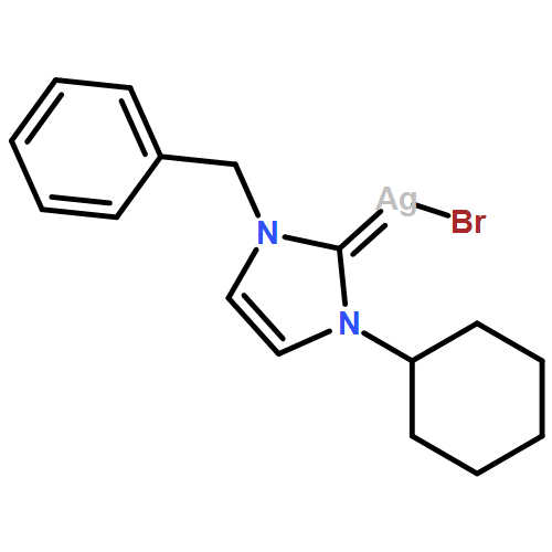Silver, bromo[1-cyclohexyl-1,3-dihydro-3-(phenylmethyl)-2H-imidazol-2-ylidene]-