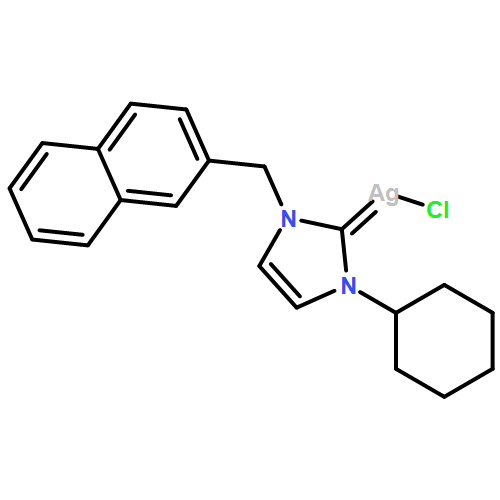 Silver, chloro[1-cyclohexyl-1,3-dihydro-3-(2-naphthalenylmethyl)-2H-imidazol-2-ylidene]-
