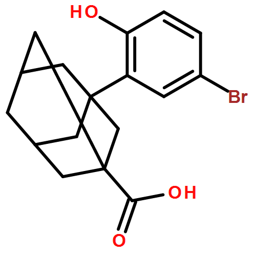 Tricyclo[3.3.1.13,7]decane-1-carboxylic acid, 3-(5-bromo-2-hydroxyphenyl)-