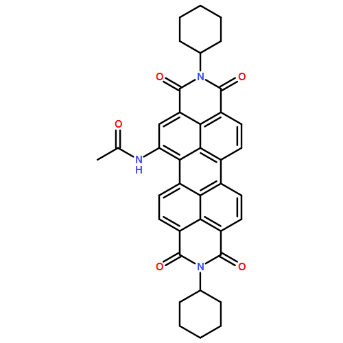 Acetamide, N-(2,9-dicyclohexyl-1,2,3,8,9,10-hexahydro-1,3,8,10-tetraoxoanthra[2,1,9-def:6,5,10-d'e'f']diisoquinolin-5-yl)-
