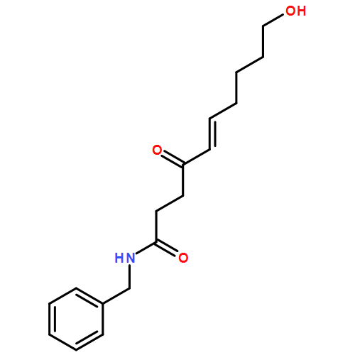 5-Decenamide, 10-hydroxy-4-oxo-N-(phenylmethyl)-, (5E)-