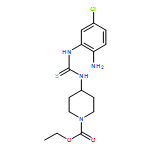 1-Piperidinecarboxylic acid, 4-[[[(2-amino-5-chlorophenyl)amino]thioxomethyl]amino]-, ethyl ester