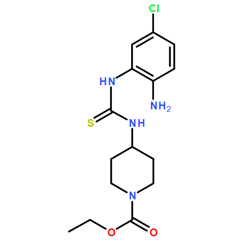1-Piperidinecarboxylic acid, 4-[[[(2-amino-5-chlorophenyl)amino]thioxomethyl]amino]-, ethyl ester