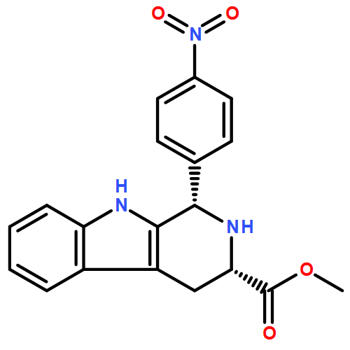 1H-Pyrido[3,4-b]indole-3-carboxylic acid, 2,3,4,9-tetrahydro-1-(4-nitrophenyl)-, methyl ester, (1R,3R)-rel-