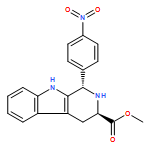 1H-Pyrido[3,4-b]indole-3-carboxylic acid, 2,3,4,9-tetrahydro-1-(4-nitrophenyl)-, methyl ester, (1R,3S)-rel-
