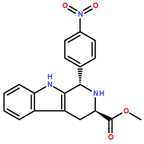 1H-Pyrido[3,4-b]indole-3-carboxylic acid, 2,3,4,9-tetrahydro-1-(4-nitrophenyl)-, methyl ester, (1R,3S)-rel-