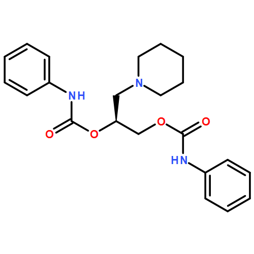 1,2-Propanediol, 3-(1-piperidinyl)-, 1,2-bis(N-phenylcarbamate), (2S)-