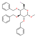 α-D-Glucopyranoside, methyl 6-deoxy-6-iodo-2,3,4-tris-O-(phenylmethyl)-