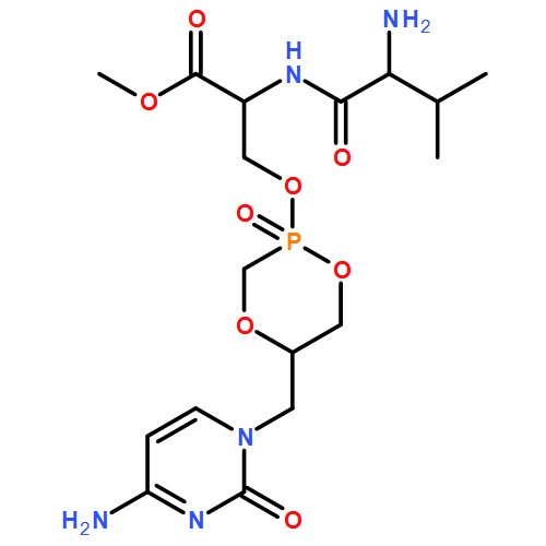 L-Serine, L-valyl-O-[(5S)-5-[(4-amino-2-oxo-1(2H)-pyrimidinyl)methyl]-2-oxido-1,4,2-dioxaphosphorinan-2-yl]-, methyl ester