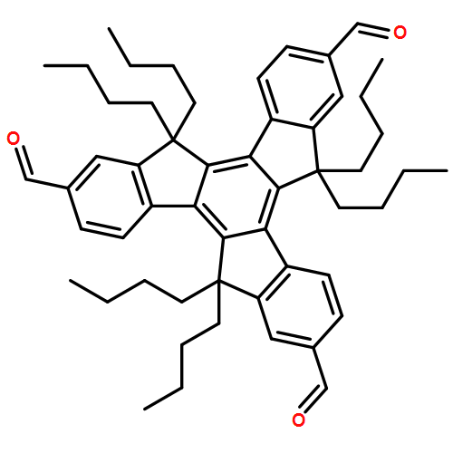 5H-Tribenzo[a,f,k]trindene-2,7,12-tricarboxaldehyde, 5,5,10,10,15,15-hexabutyl-10,15-dihydro-