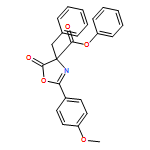 4-Oxazolecarboxylic acid, 4,5-dihydro-2-(4-methoxyphenyl)-5-oxo-4-(phenylmethyl)-, phenyl ester