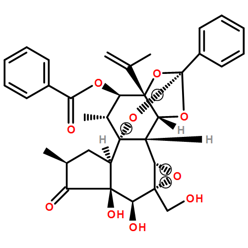 6H-2,8b-Epoxyoxireno[6,7]azuleno[5,4-e]-1,3-benzodioxol-6-one, 10-(benzoyloxy)dodecahydro-5,5a-dihydroxy-4a-(hydroxymethyl)-7,9-dimethyl-10a-