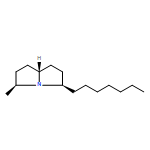 1H-Pyrrolizine, 3-heptylhexahydro-5-methyl-, (3R,5S,7aR)-