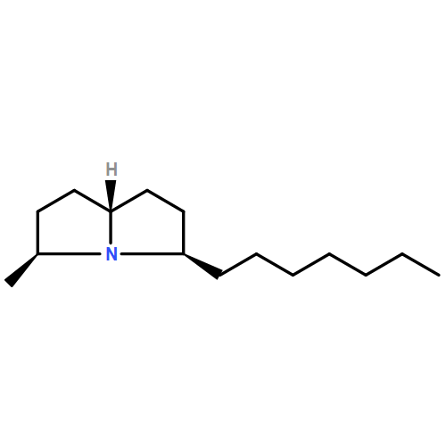 1H-Pyrrolizine, 3-heptylhexahydro-5-methyl-, (3R,5S,7aR)-