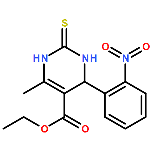 <br>ethyl 6-methyl-4-(2-nitrophenyl)-2-thioxo-1,2,3,4-tetrahydropyrimidine-5-ca rboxylate