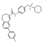 2H-Pyran-4-aminium,N-[[4-[[[6,7-dihydro-2-(4-methylphenyl)-5H-benzocyclohepten-8-yl]carbonyl]amino]phenyl]methyl]tetrahydro-N,N-dimethyl-,chloride (1:1)