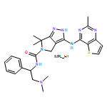 Pyrrolo[3,4-c]pyrazole-5(1H)-carboxamide, N-[(1S)-2-(dimethylamino)-1-phenylethyl]-4,6-dihydro-6,6-dimethyl-3-[(2-methylthieno[3,2-d]pyrimidin-4-