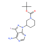 1-Piperidinecarboxylic acid, 3-(4-amino-3-iodo-1H-pyrazolo[3,4-d]pyrimidin-1-yl)-, 1,1-dimethylethyl ester, (3R)-