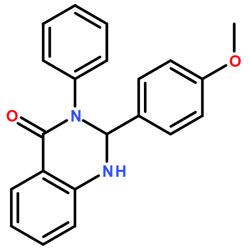 4(1H)-Quinazolinone, 2,3-dihydro-2-(4-methoxyphenyl)-3-phenyl-