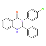 4(1H)-Quinazolinone, 3-(4-chlorophenyl)-2,3-dihydro-2-phenyl-