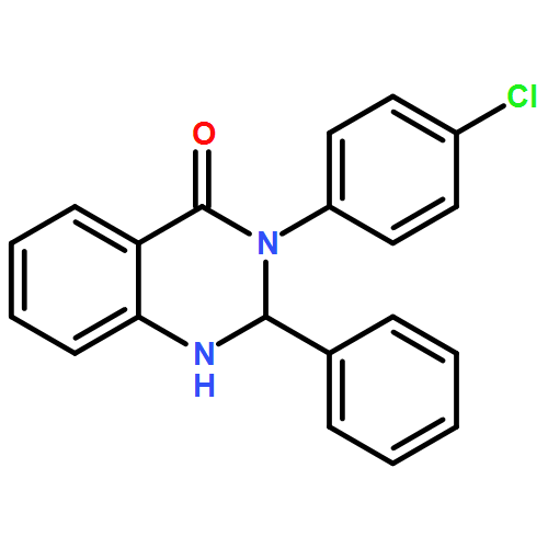 4(1H)-Quinazolinone, 3-(4-chlorophenyl)-2,3-dihydro-2-phenyl-
