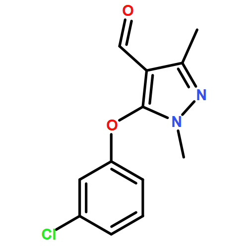 1H-Pyrazole-4-carboxaldehyde, 5-(3-chlorophenoxy)-1,3-dimethyl-